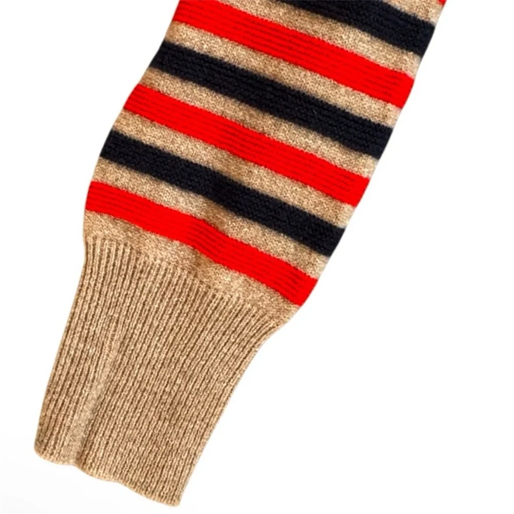 J. Crew Everyday 100% Cashmere Striped Crewneck Sweater Women’s Size XS EUC